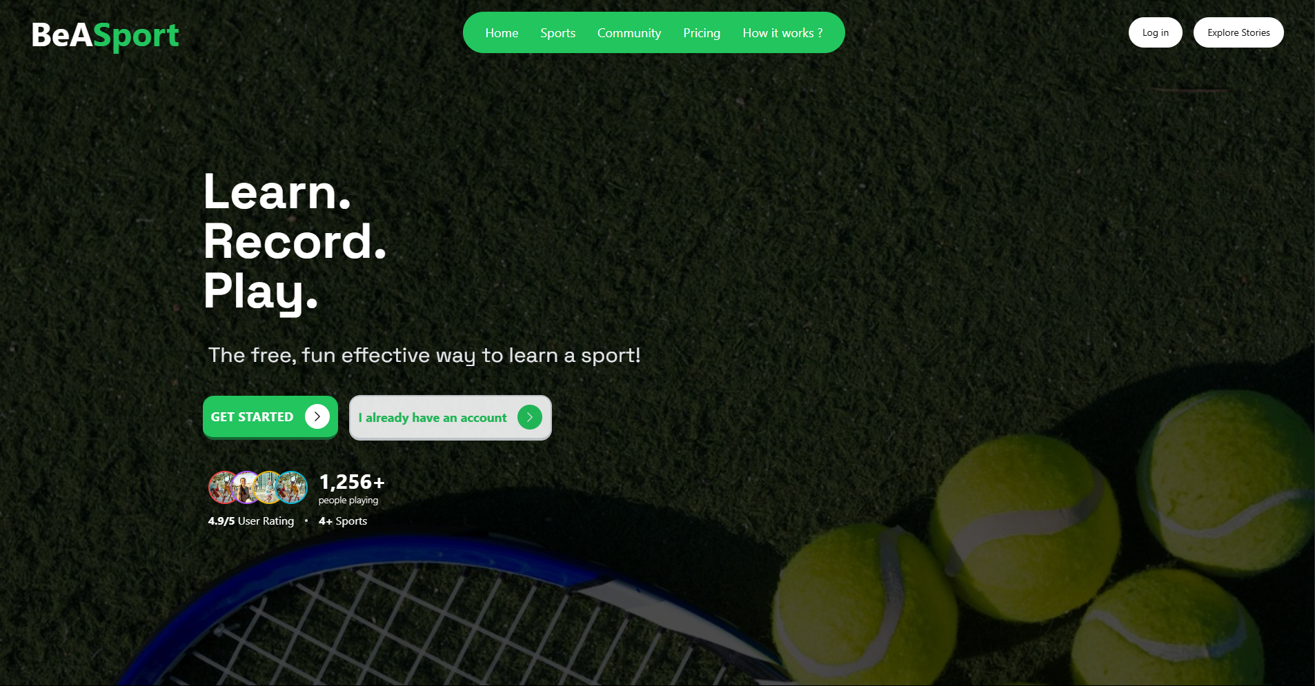 BeaSports AI Home Page